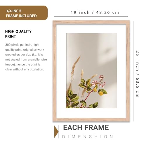 Image of HOTHOUSE Decorative Abstract Wall Art Home Decor Modern Painting poster With Frame For Living Room Bed Room Hotel Wall Decor Digital Reprint Set of 3 (19X25 inch)