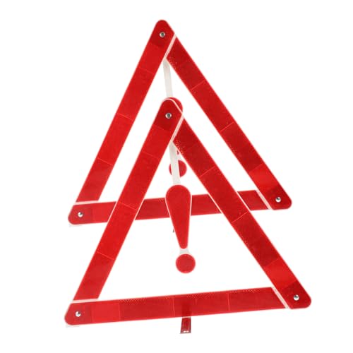 Beatifufu Car Warning Triangle Auto Warning Sign Sturdy Durable Safety Kit for Roadside Assistance