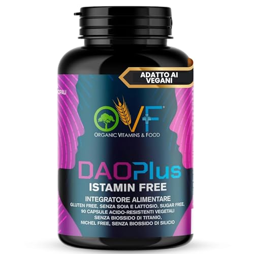 OVF DAO Plus Istamin Free - 90 cps - Supporto Naturale al Metabolismo dell'Istamina con Vitamina C, Zinco e Quercetina