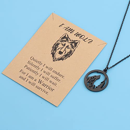 Gzrlyf Wolf Pendant Necklace Wolf Jewelry Gifts for Lovers