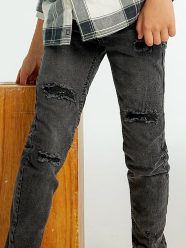 Mayoral Ripped Demin Pants for Boys Dark Grey3