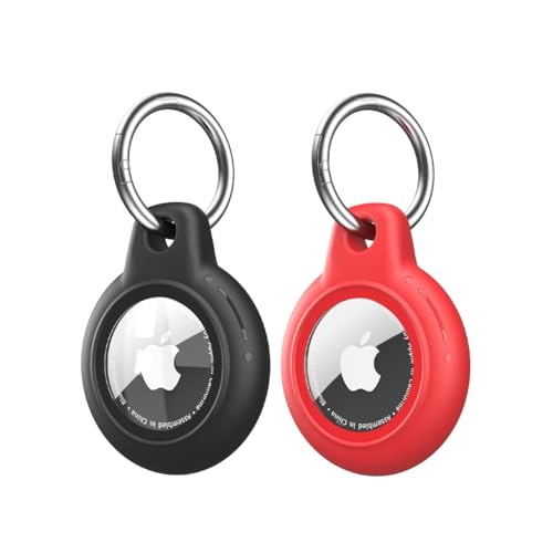 PAIFIEVD AirTag P[Xh Airtag L[z_[ PC Sʕی GA^OP[X ^тɕ֗  ϏՌ/Ch~ GA^O L[z_[ Ԃ̃JM/Jo/L[/ו/obOɊ|(Black+Red)