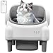 URPOWㅤ Arenero para Gato Autolimpiable 76L con Tapa Abierta, Caja de Arena Automática para Gatos con Control de Aplicación, Eliminación de Desechos sin Olor, Incluye Bolsas de Basura