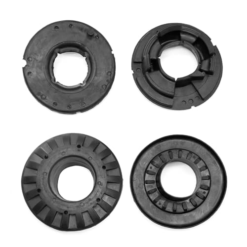 SIIMOO Kit de 4 aisladores de resorte helicoidal superior e inferior trasero 52088346AB para Jeep Grand Cherokee 1999 2000 2001 2002 2003 2004, repuesto 52088402AB, color negro