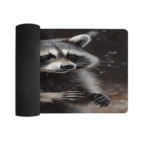 Raccoon Desk Pad Large Office Desk Mat Waterproof Writing Mouse Pad miniatura 3
