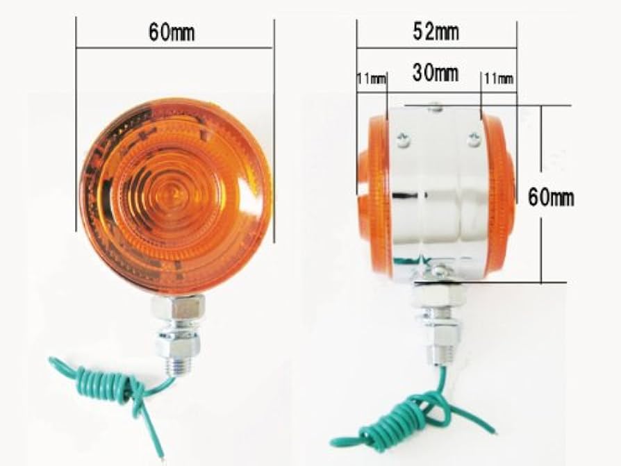 Amazon | ウインカー W1タイプ (タイコ型) オレンジ L22-24B7