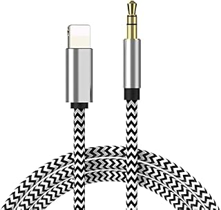 Aux Cable for iPhone 13 Adapter to 3.5mm Aux Cable Car Adapter for iPhone 11/11 Pro/11 Pro Max/12/13 Mini/SE/X/XS/XR/8/8Plus Compatible with Car Stereo/Speaker/Headphone Adapter Support All iOS System
