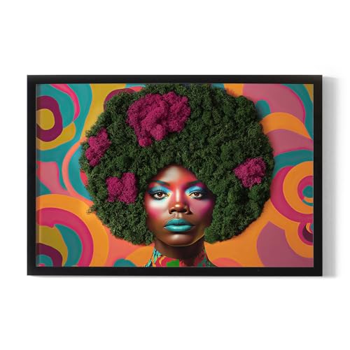 Peinture murale femme d'Afro Tulup 60x40 cm idée cadeau idéal