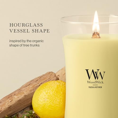 Image of Woodwick Yuzu & Vetiver Large Hourglass Candle