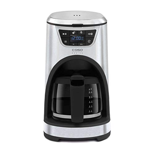 Caso NOVEA C4 Design Filter-Kaffeemaschine, 1000 Watt, Brühtemperatur ca. 96°C, für 44536 Tassen, LED-Display, Silber