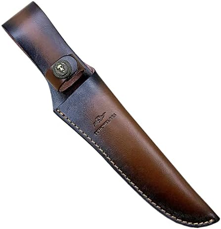 COHOMELARS Fixed Blade Knife Sheath Fits up to 8 Inch Blade,Leather Knife Sheaths Knife Holder Hunting Knife Sheath,Straight Knife Sheath Brown