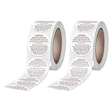 CALLARON Etiquetas de Advertencia de Seguridad para Velas, 1000 Pegatinas Adhesivas Redondas en 2 Rollos, Accesorios para Hacer Velas Diy, Calcomanías Precaución para Frascos y Latas, Uso