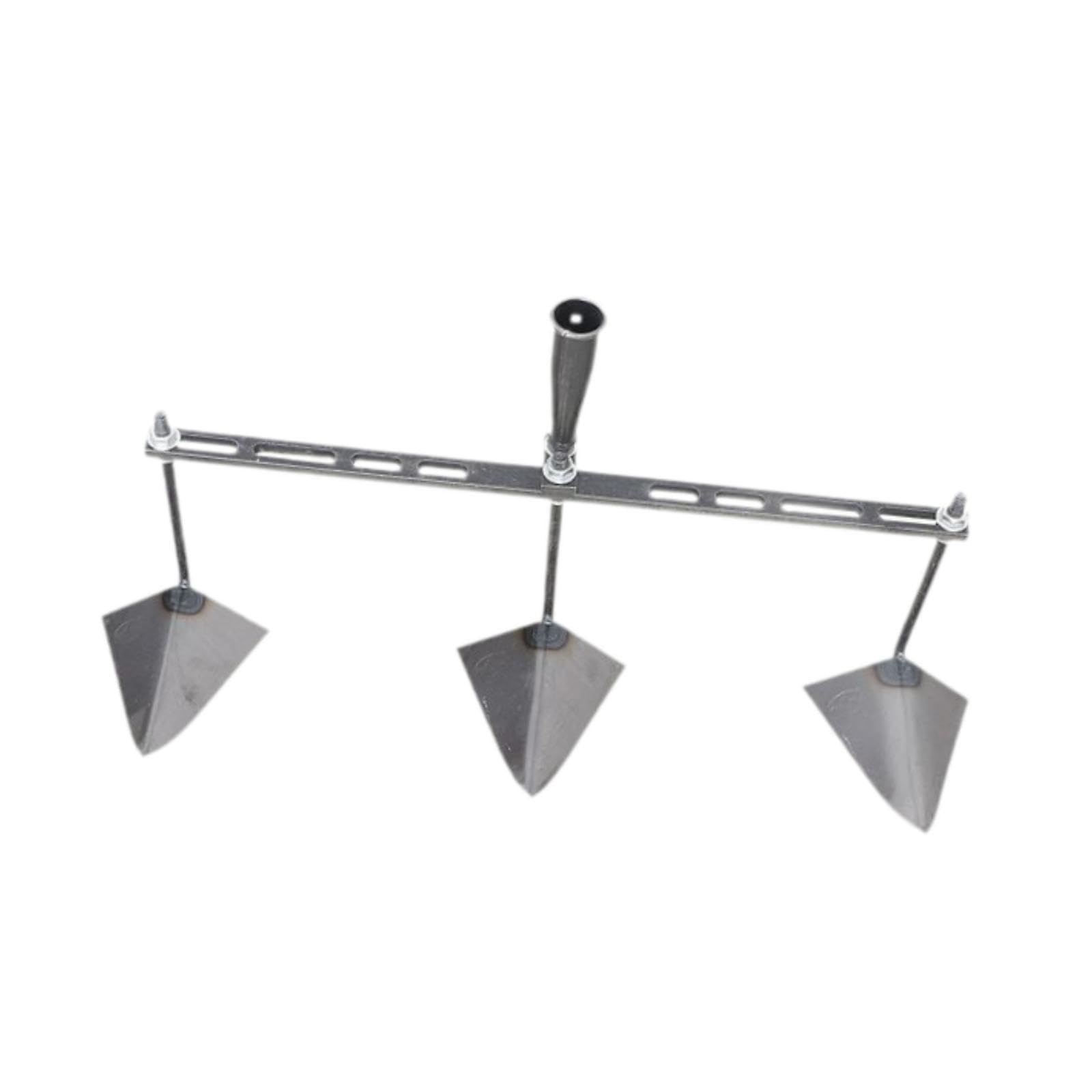 Houe de Jardin à Tête Triangulaire, Outil de Jardinage à Espacement Réglable, Houe à Main pour La Plantation, 60 Cm à Trois Têtes
