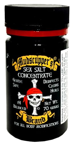 Mudscupper's Sea Salt Concentrate - DIY Piercing Solution - Safe Geantle Effective - Makes 360 oz.