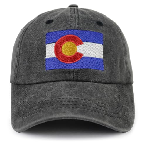 Colorado Flag Hats for Men Women Colorado Gifts and Souvenirs Embroidered CO Map Shape Baseball Cap Christmas Birthday Gifts for Colorado Lovers