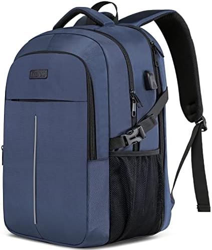 WENIG 17.3 Zoll Laptop Rucksack Herren 50L,Extra Groß Wasserdichte Arbeit Rucksack,Anti Diebstahl Business Reisen Laptoptasche mit USB Ladeanschluss Notebook Tasche Schulrucksack H