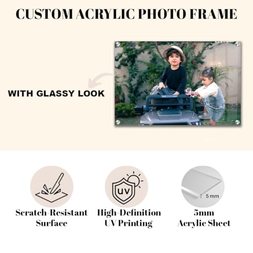 Image of SNAPTRAP 5mm Customized Photo Frame Customised Gift|Acrylic Photo Frame Personalized|Photo Frame For Wall Customised|Personalised Photo Frames for Gift On Anniversay, Birthday (Landscape, 24X36 Inch)