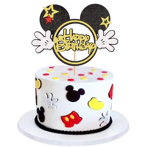 Blumomon 1 x decoração de bolo de rato com purpurpurina, decoração para bolos de baby shower, decoração de festa de aniversário de crianças, suprimentos de decoração de festa de baby shower