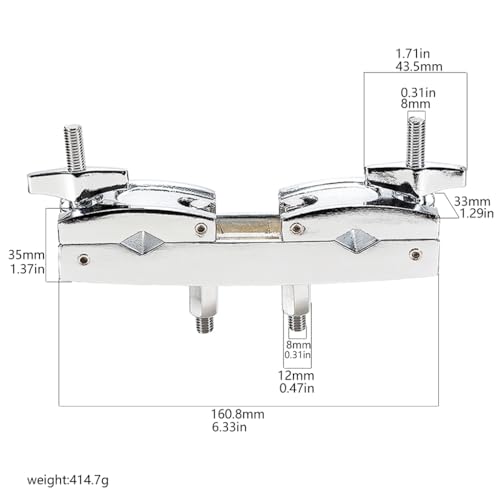 Soporte Abrazadera Multi-Clamp de Liberación Rápida Ajustable para Soporte de Platillo de Batería miniatura 3