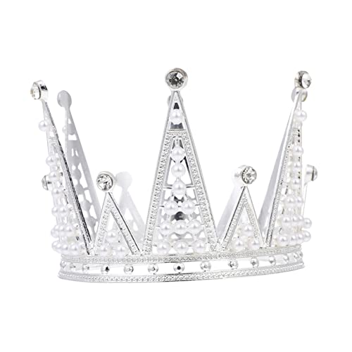 DEARMAMY Decoración Para Tarta De Cumpleaños Tiara Para Tarta Decoración De Adorno Para Tarta De Fiesta Con Perlas Decoración De Para Tarta Decoraciones De