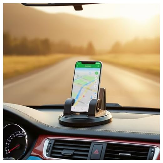 Anti-Slip Car Dashboard Phone Holder, Universal Silicone Mount for Auto Interior, 360 Degree Rotatable Smartphone Stand for Navigation