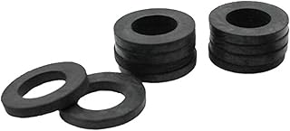 Seal Washer 10pcs Black O-Ring Gasket NBR Corrugated Hose Faucet O-Ring Sealing Oil Gasket Washer, Waterproof Temperature Resistance Gasket Lip (Size : M6x18x2mm)