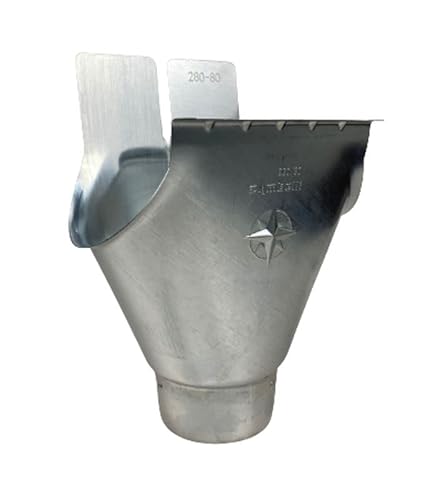 Rinneneinhangstutzen für Dachrinne Titanzink in 3 Größen (mittel 7 TLG auf 80mm)