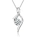 Produktbild Bo&Pao Halskette Damen 925 Sterling Silber mit weißen Zirkonia, 45 cm, verstellbar