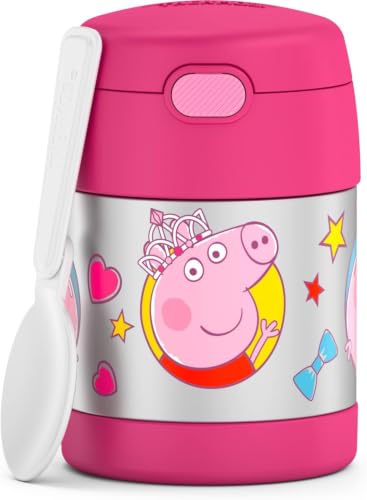 Image of Thermos FUNTAINER Insulated Food Jar, 10 Ounce, Kid Friendly Food Jar with Foldable Spoon, Peppa Pig (Pack of 6)