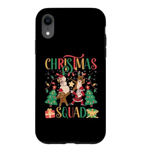 Christmas Squad Santa Dabbing Elf �t�@�~���[�}�b�`���O�p�W���} �X�}�z�P�[�X iPhone XR �p
