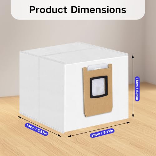 Image of 18 Pack E25 Replacement Vacuum Bags Compatible with Eufy E25 Omni /E28 Omni /C28 Omni Clean Base Automatic Dirt Disposal Bags