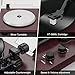 RetroAudio Vinyl Record Player with 24W Bookshelf Speakers(Powerful Bass), HiFi System Turntable for viny records, Vintage Vinyl Player with Magnetic Cartridge, BT IN&OUT, RCA OUT, Auto Stop, 33/45RPM