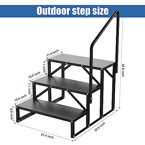 3 Step Stairs 5Th Wheel Stair Hot Tub Steps Outdoor Rv Step Ladder Support Economy Stair Riser Quick Eases Boarding #TOP1