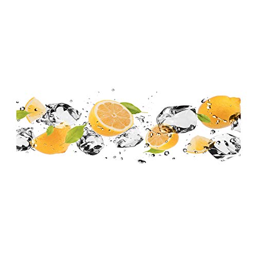 Dosseret en verre trempé Tulup 125x50 cm fond de hotte haut de gamme jaune citron
