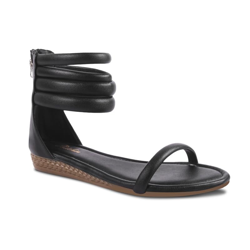 Image of Padchin Women Flat Sandals Comfortable Gladiator flatform Stappy Heel ladies footwear