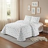 DALINA - Colcha Bouti para Cama 150, Cubre Cama Fina 250x260cm Incluye 2 Fundas de Cojín, Suave Ideal para Primavera, Verano y Entretiempo,Estampado