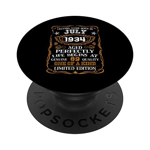 Regalos de cumpleaños 89 de julio de 1934 PopSockets PopGrip Intercambiable