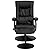 Flash Furniture Contemporary Black Leather soft Recliner/Ottoman with Wrapped Base by Flash Furniture