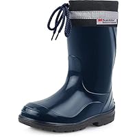 Ladeheid Children´s Rubber Wellington Boots with Top LA-972 (Dark Blue/Black, EU 22 = UK 5.5 Kids)