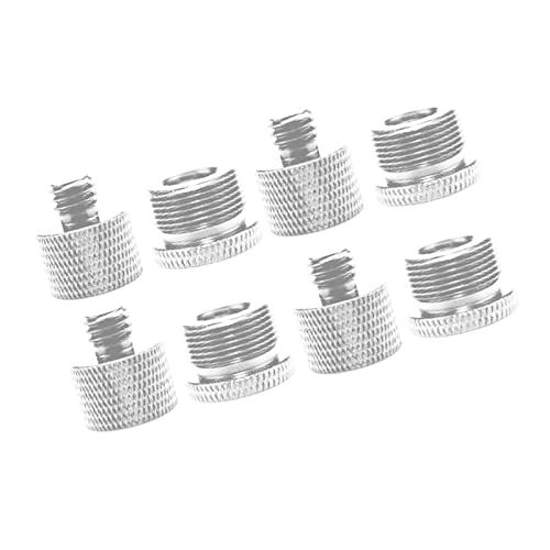 Conjunto de adaptadores de suporte de microfone 8x, adaptadores de rosca 5/8 fêmea para 3/8 e 3/8 fê