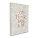 Stupell Industries Good Things Take Time Phrase Soft Paisley Pattern, Designed by Daphne Polselli Canvas Wall Art, 16 x 20, Beige