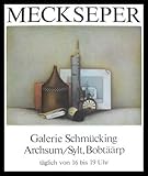  Germanposters Friedrich Meckseper Stilleben mit Radierzubehör Poster Kunstdruck Bild im Alu Rahmen in schwarz 96x76cm