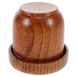 ibasenice Solid Wood Dice Shaker Cup with Lid for Ktv Bars and Parties Gaming Accessory for Board Games and Entertainment Durable Wooden Dice Cup for Fun and Convenient Game Play
