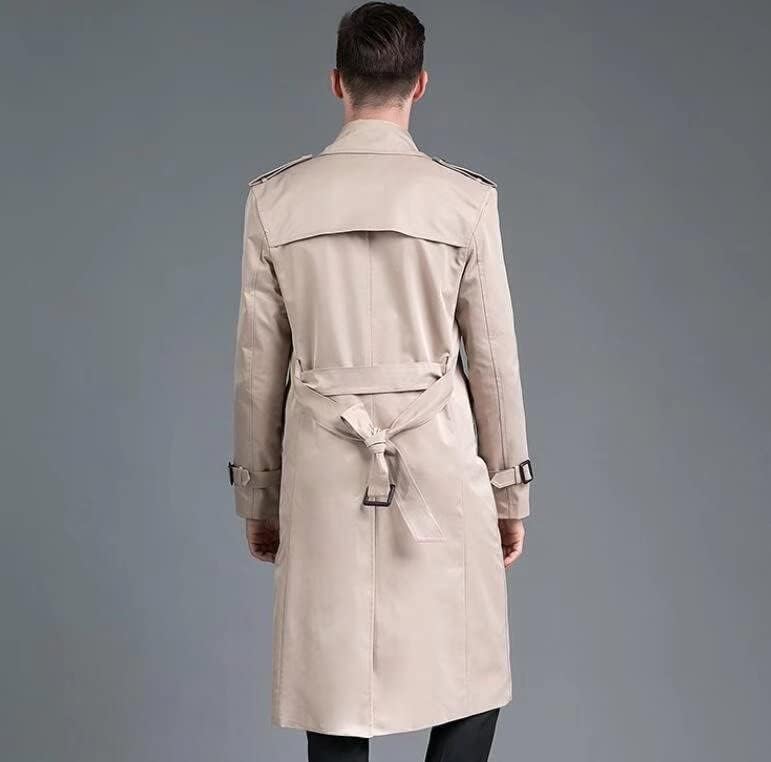 海外最新 Msymay トレンチコート メンズ ビジネスコート ダブルブレスト スプリング ロング丈 細身 アウター 春服 ピーコート Pコート ジャケット チェスターコート スリム コート ジャケット Proksi Si