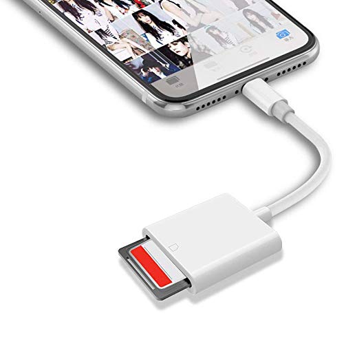 SD Card Reader, Camera Adapter Trail Game Cameras Viewer for iPhone 11Max Pro/Xs Max/XS/X/8 Plus/8/7 Plus/7/6s Plus/6s/SE/iPad Mini/Air, Support iOS 9.2 or up,No App Required