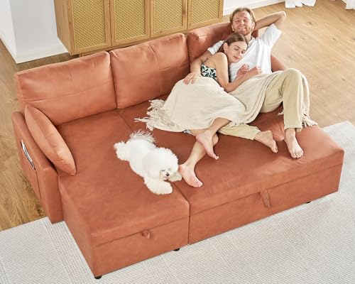 image for VanAcc Sleeper Sofa, Sofa Bed- 2 in 1 Pull Out Couch Bed with Storage 