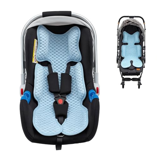 Image of Baby Car Seat Cooling Pad, Mink Dot Carseat Cooler for Girls Boys, Stroller Cooling Cushion with 3D Breathable Mesh, Multifunctional Infant Insert Liner for Summer