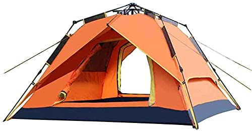 Tente de camping pop-up 3-4 places imperméable et résistante au vent