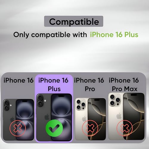 Image of Silicone Back Cover Case for iPhone Offers Mag-Safe Compatibility (iPhone 16 Plus (Black))