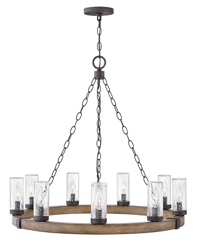 Hinkley Sawyer Medium Single Tier Outdoor Chandelier - Open Air Collection